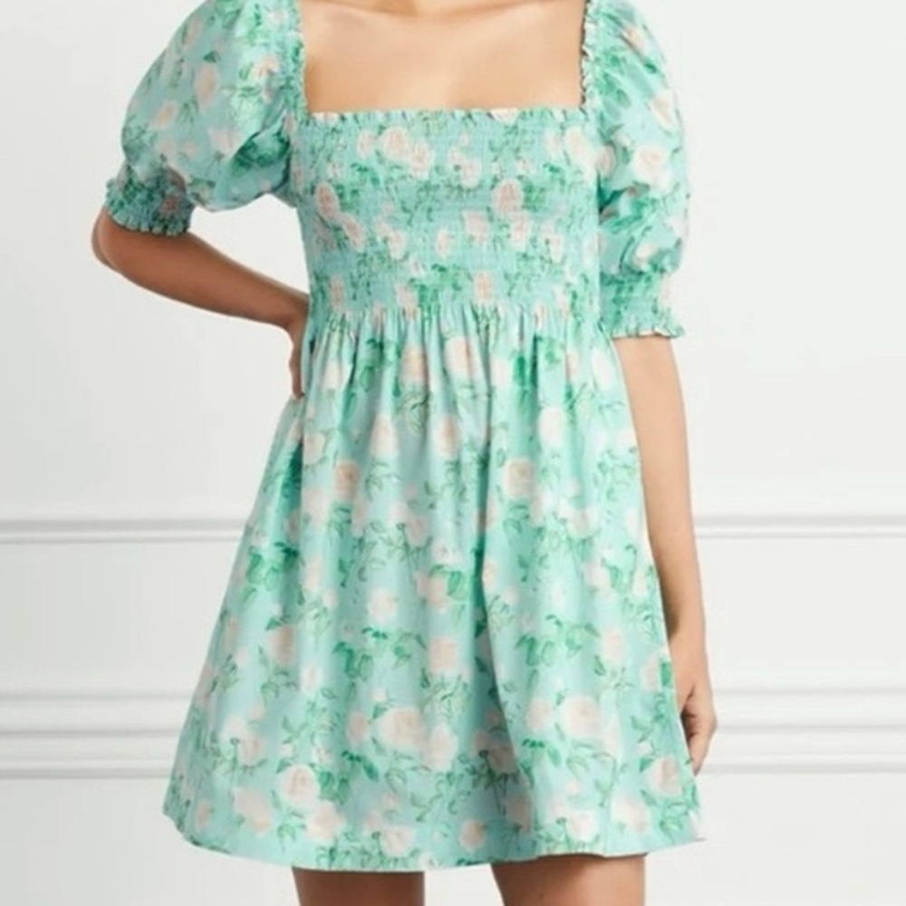 Athena Nap Dress - Blue Roses Poplin × 1 - Picture 7 of 7